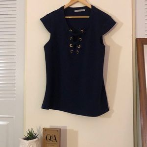 Women| Short sleeve tied up shirt